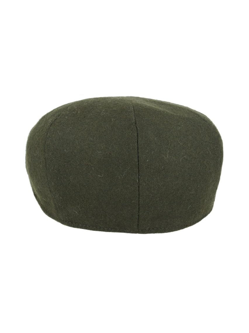 OLIVE GATSBY WOOL BLEND FLAT CAP