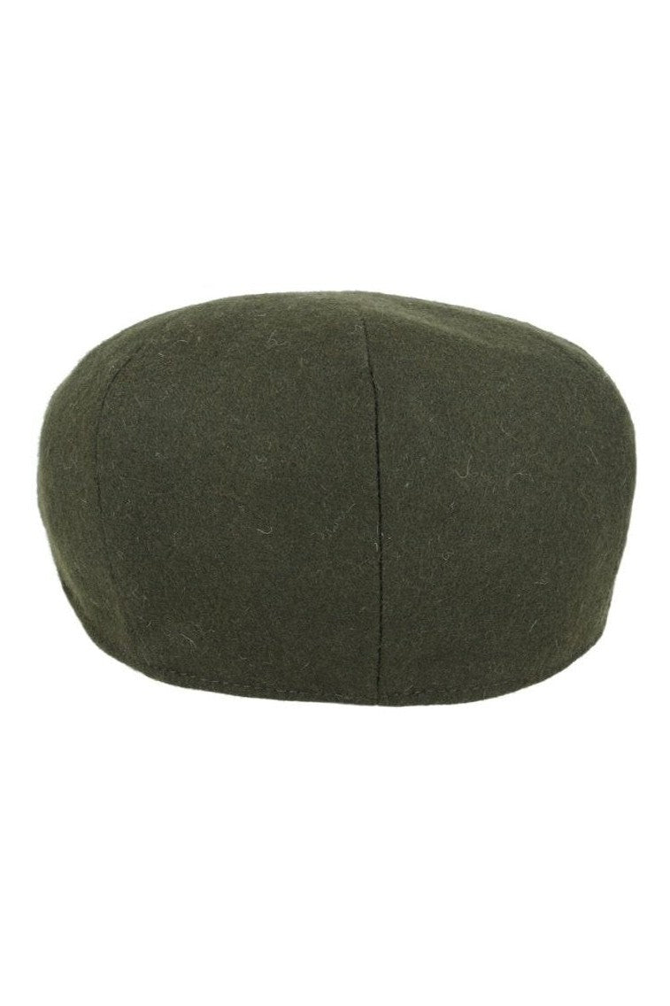 OLIVE GATSBY WOOL BLEND FLAT CAP