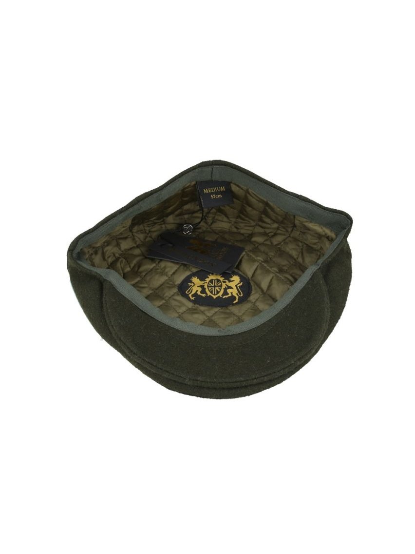 OLIVE GATSBY WOOL BLEND FLAT CAP