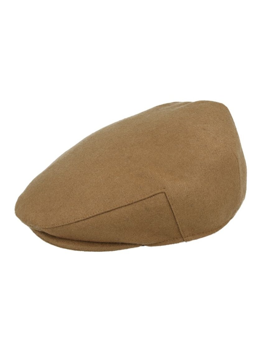 TAN GATSBY WOOL BLEND FLAT CAP