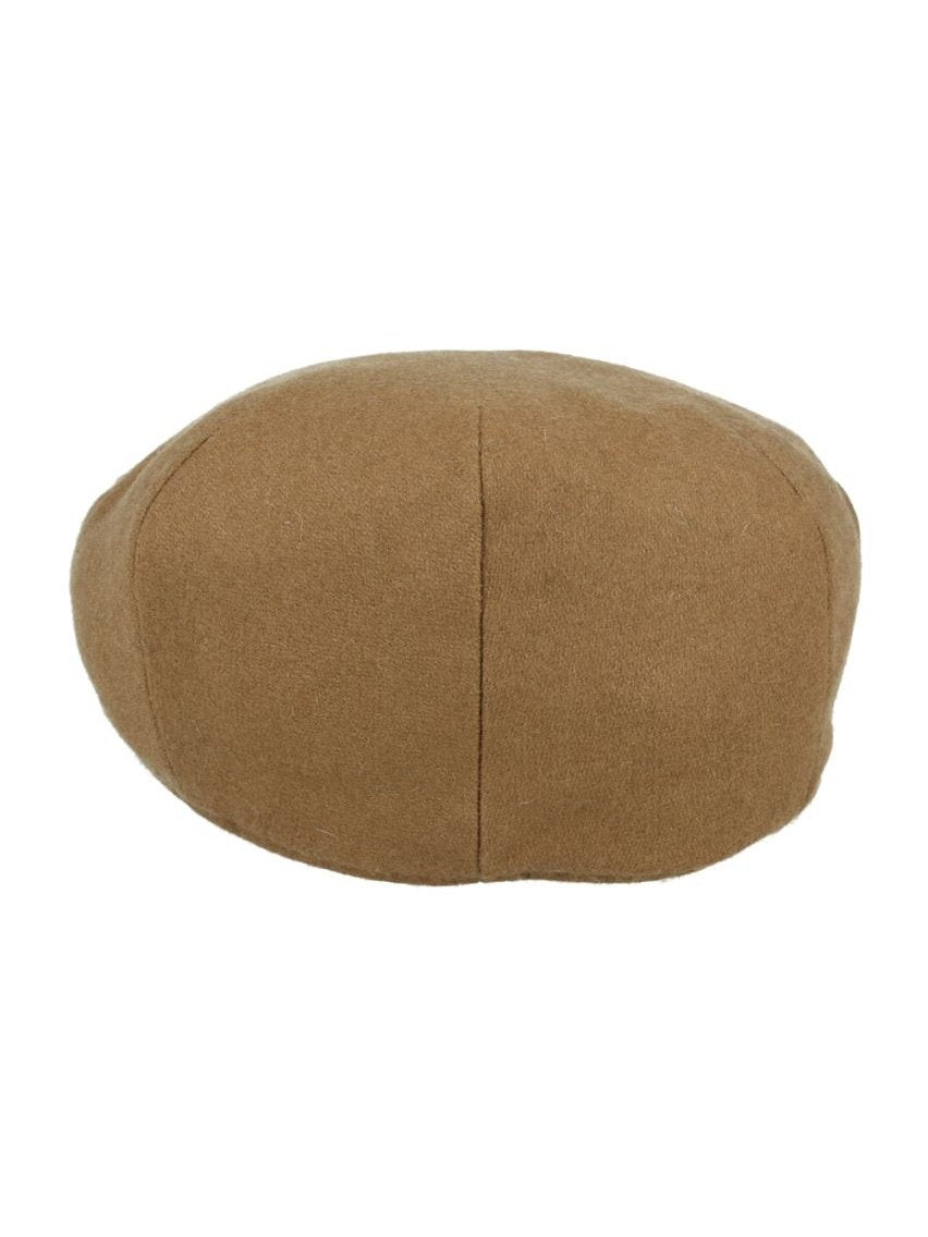 TAN GATSBY WOOL BLEND FLAT CAP