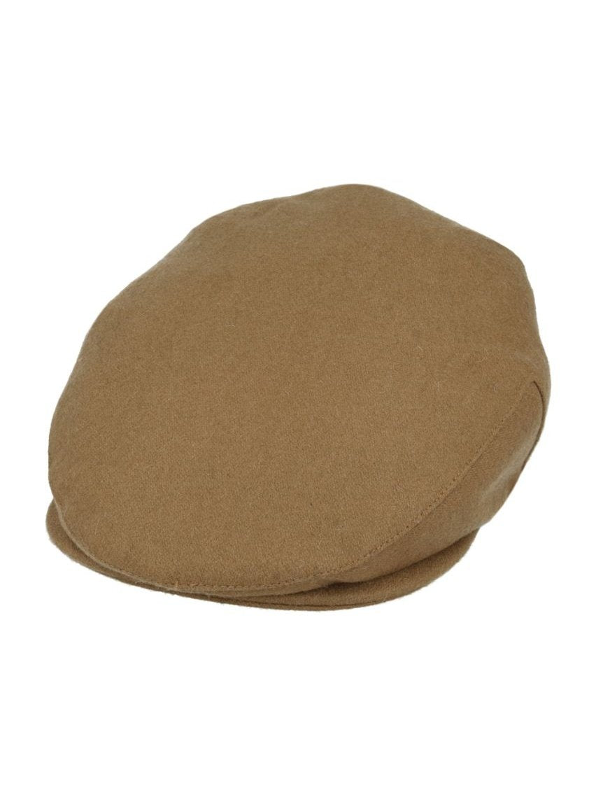 TAN GATSBY WOOL BLEND FLAT CAP