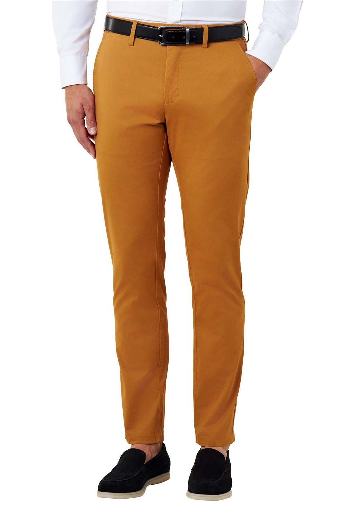 COTTON STRETCH CHINO TAN YELLOW