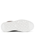 Men’s Coffee Brown Grain-Effect Faux Leather Lace-Up Trainers Sartorial Shoes