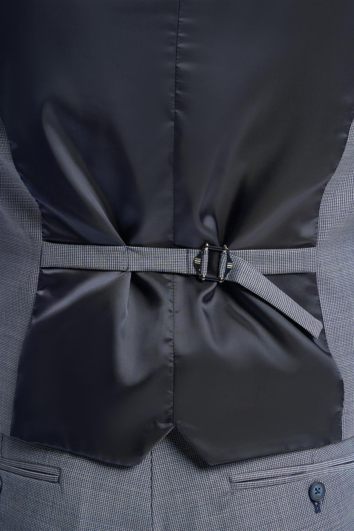 Cavani Bond Puppy Tooth Men’s Wool Blend Tailored Waistcoat CAVANI