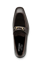 DEXTER Men’s Brown Leather & Suede snaffle Loafers Sartorial Shoes