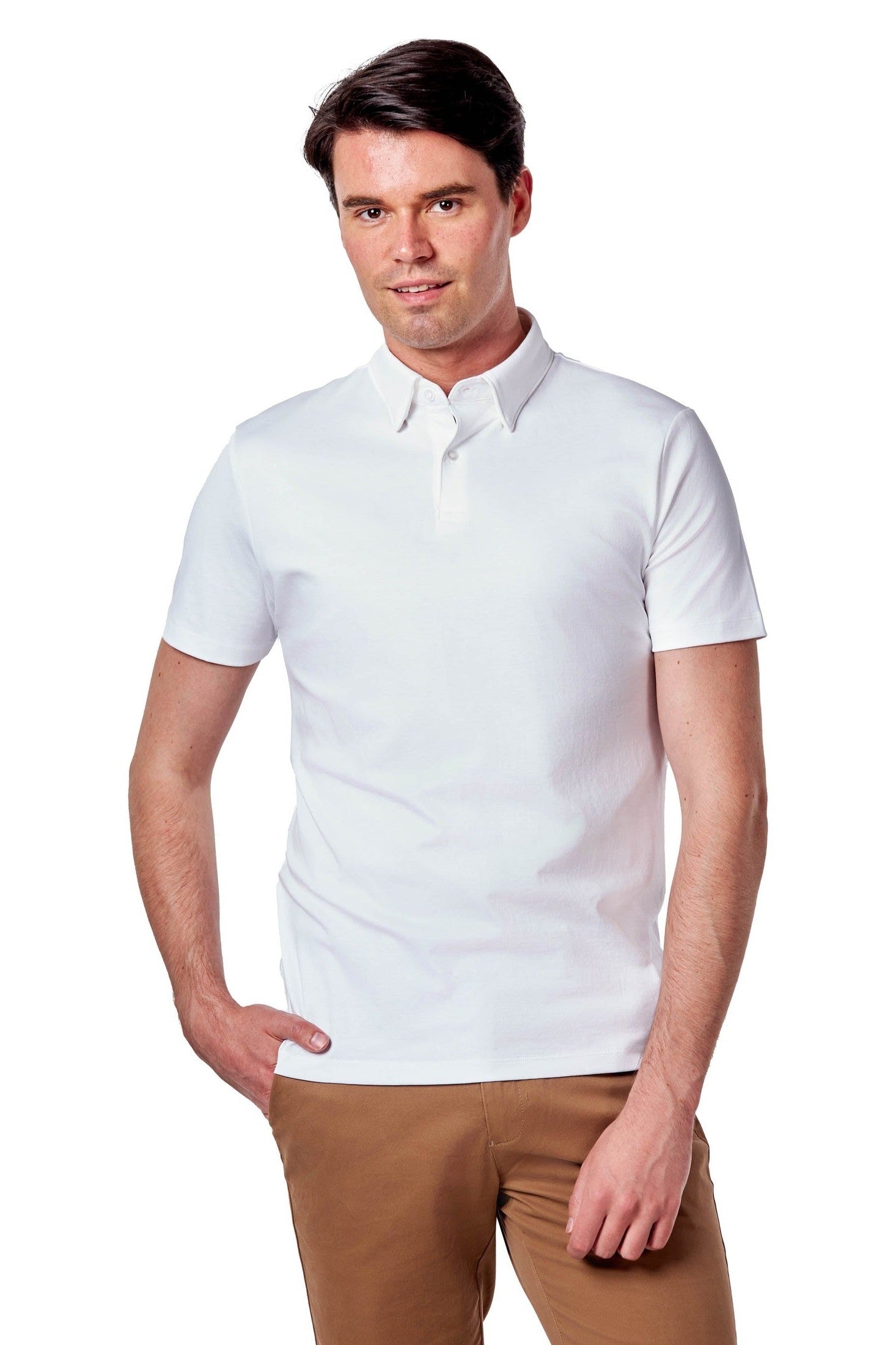 Mercerised Cotton Smart Polo T Shirt Short Sleeve