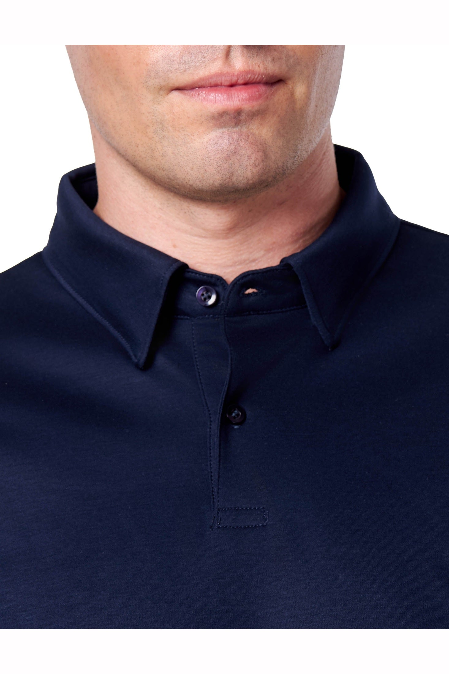 Mercerised Cotton Polo Shirts Long Sleeve