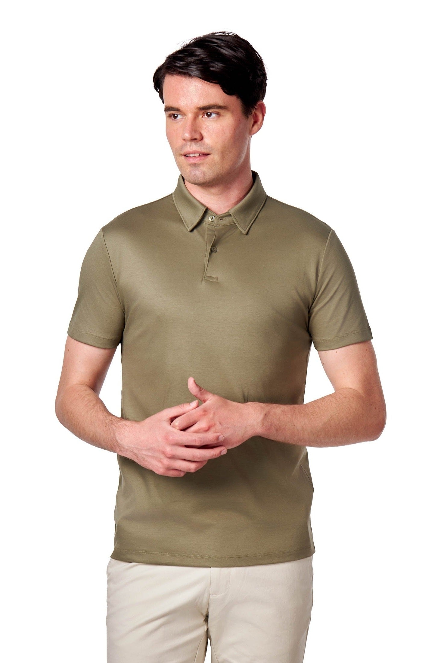 Mercerised Cotton Smart Polo T Shirt Short Sleeve