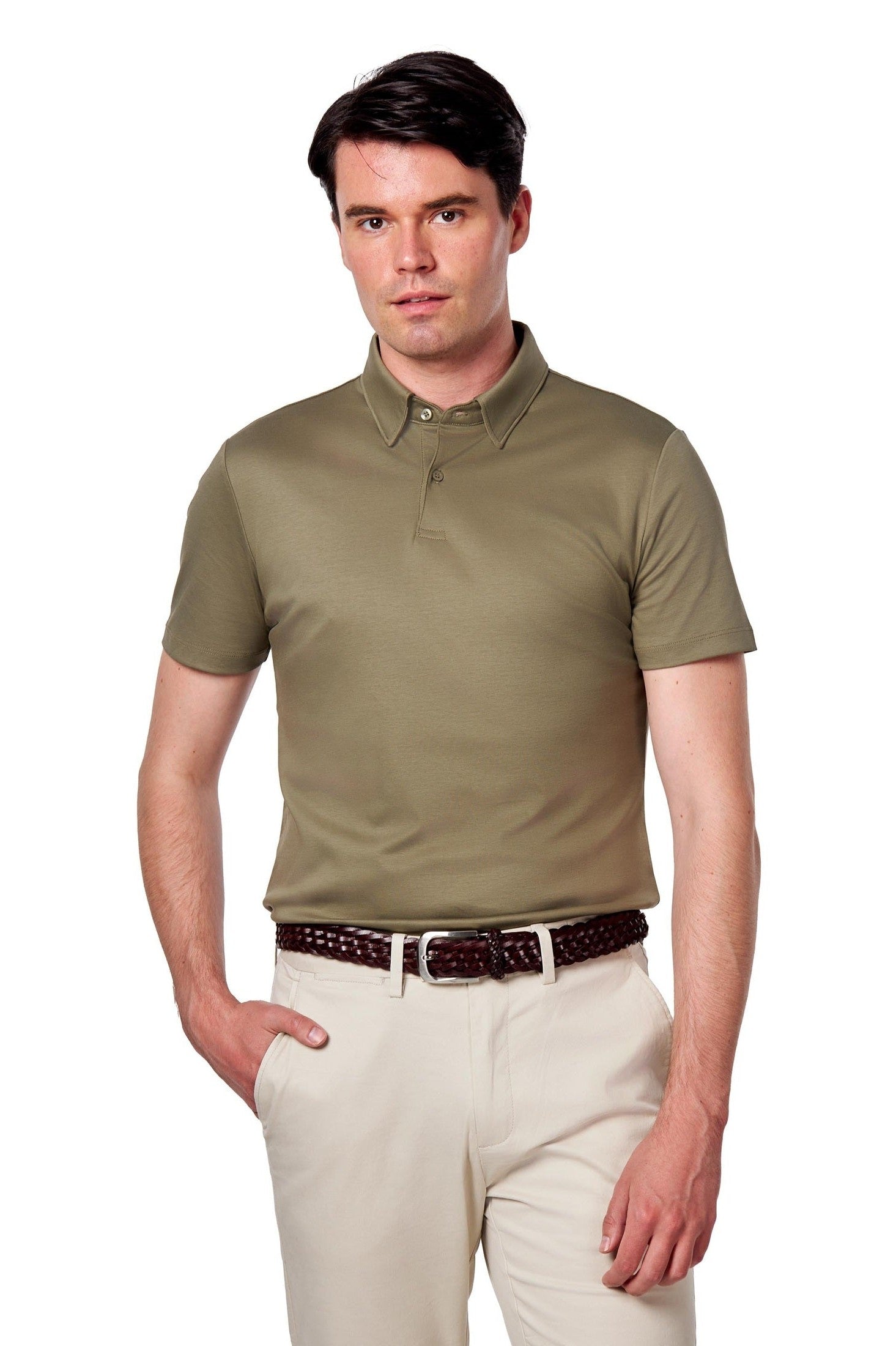 Mercerised Cotton Smart Polo T Shirt Short Sleeve