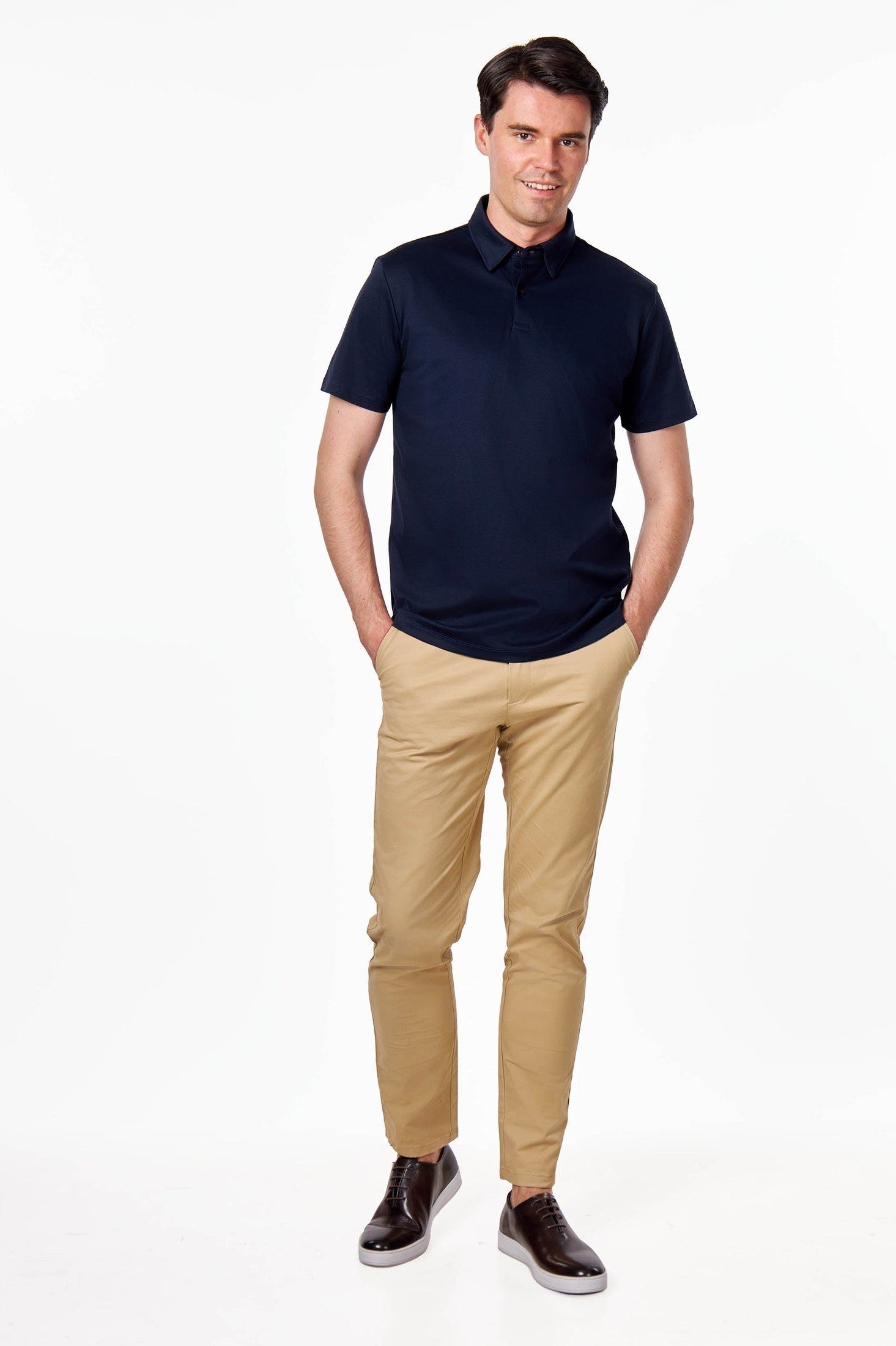 Mercerised Cotton Smart Polo T Shirt Short Sleeve