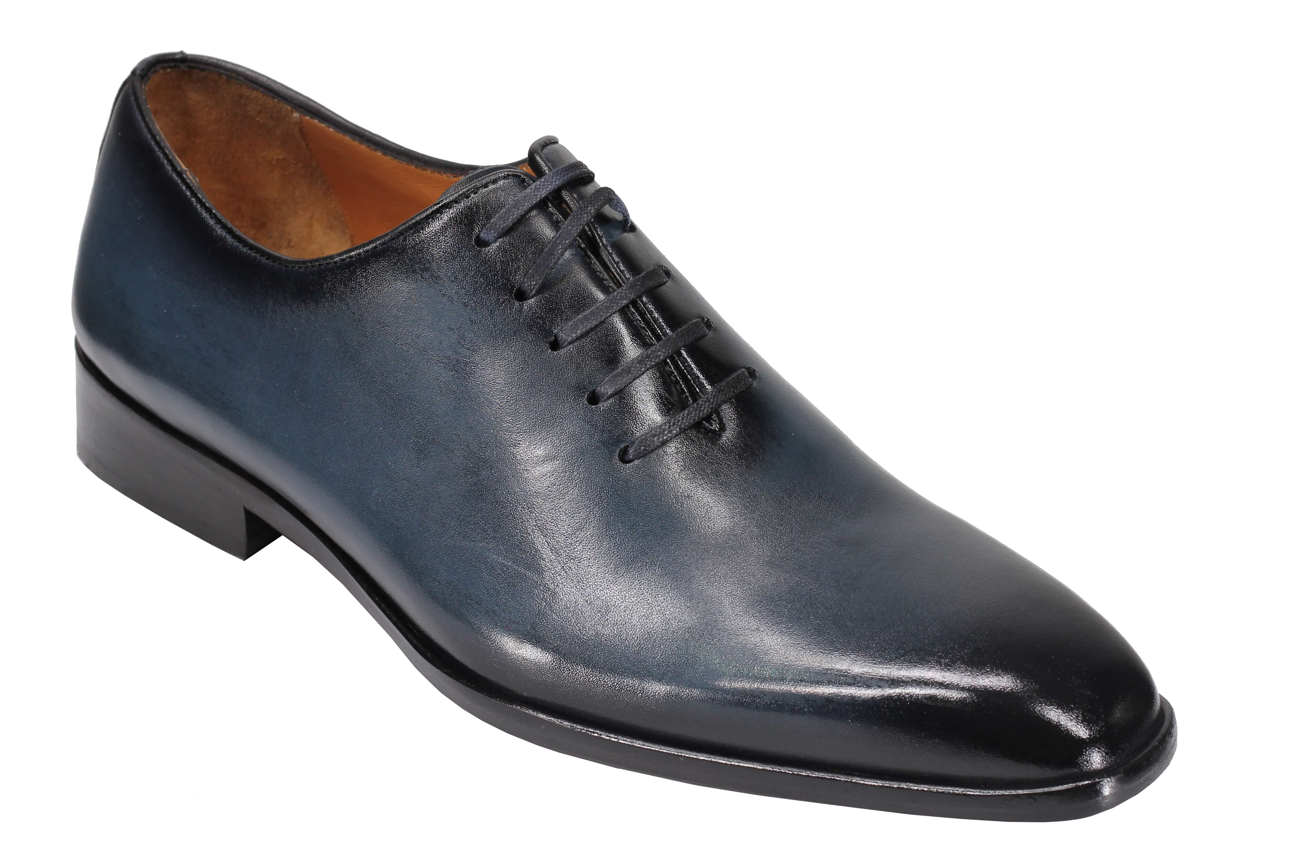 CALF LEATHER WHOLECUT OXFORD LACE UP SHOES