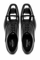 MIRO 2 Men’s Black Hi-Shine Patent Leather Cap Toe Oxford Shoes Sartorial Shoes