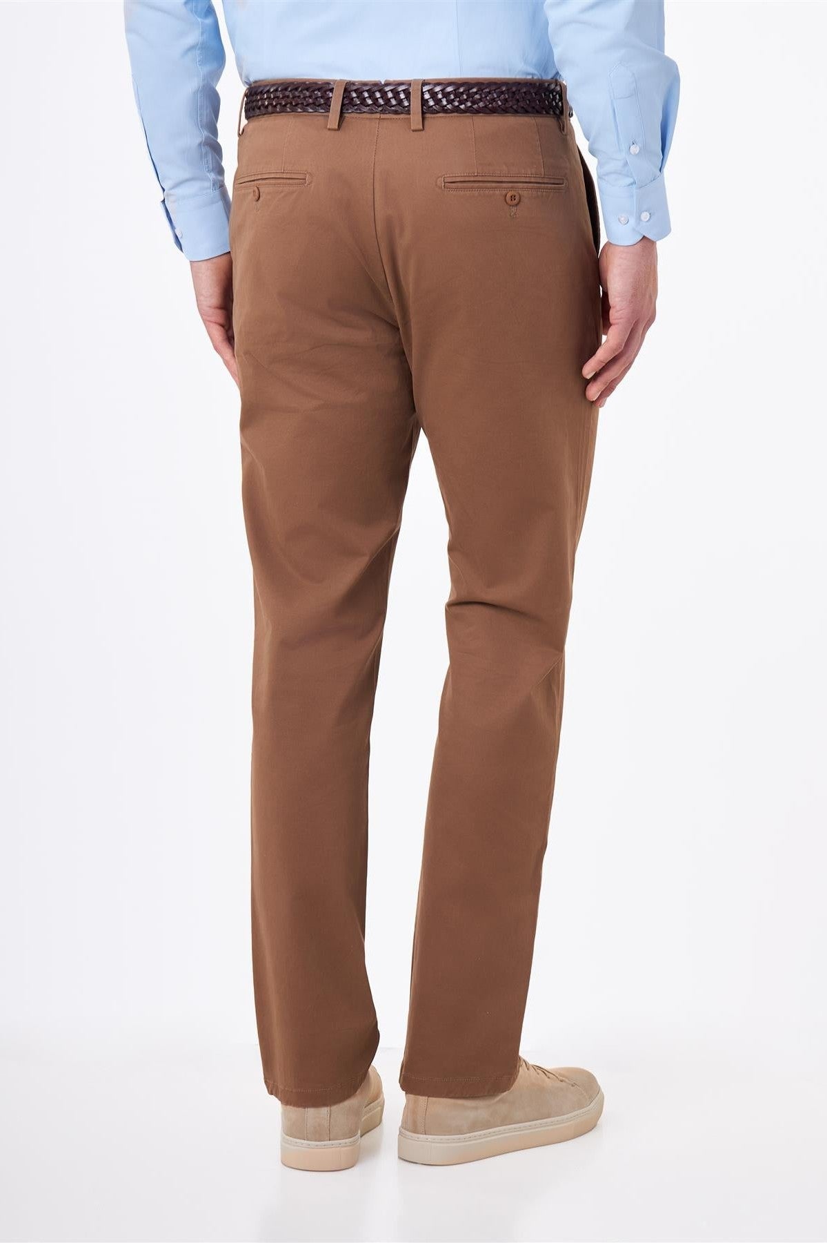COTTON STRETCH CHINO BROWN