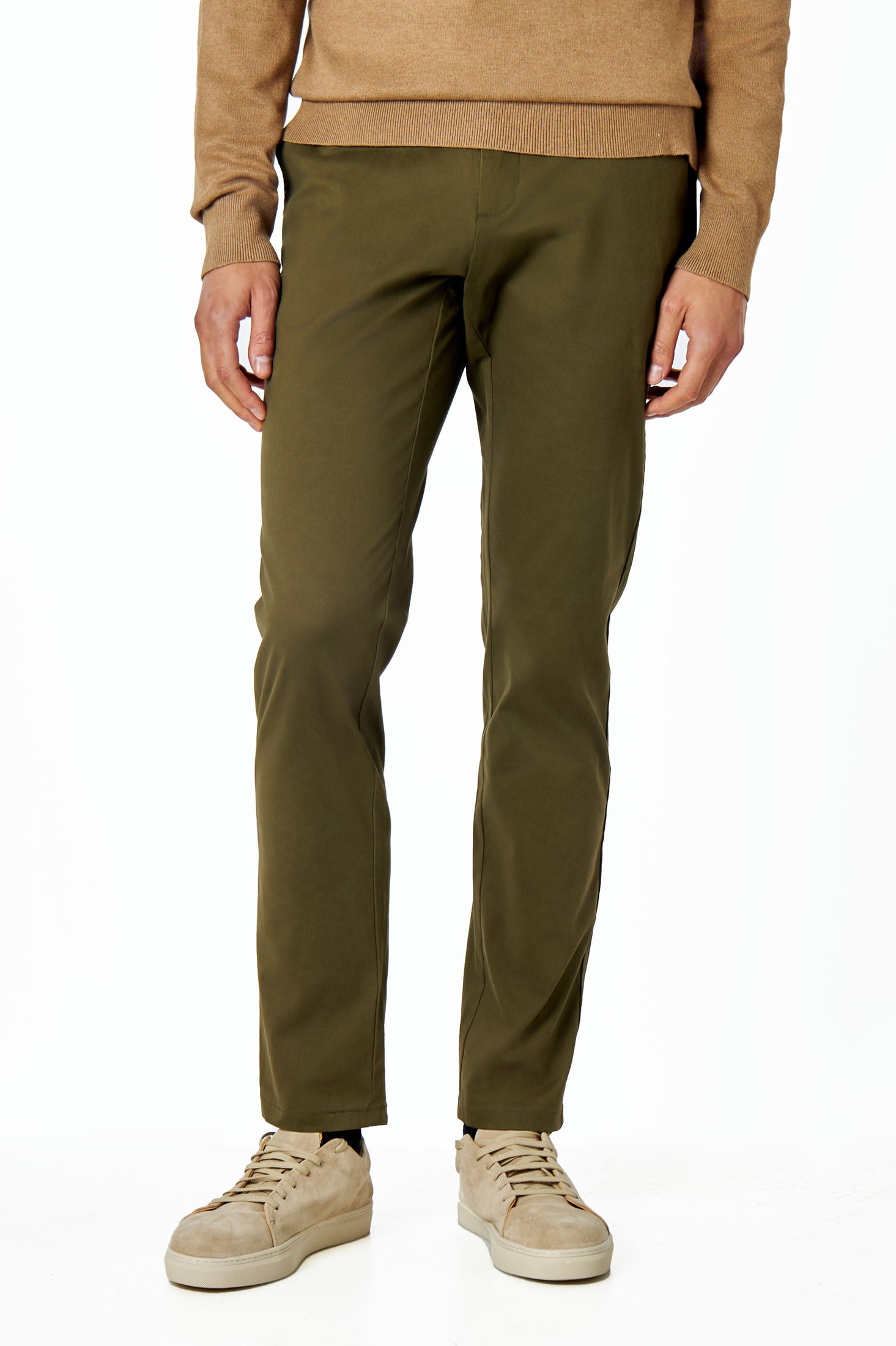 KHAKI MENS STRETCH COTTON SMART CHINOS