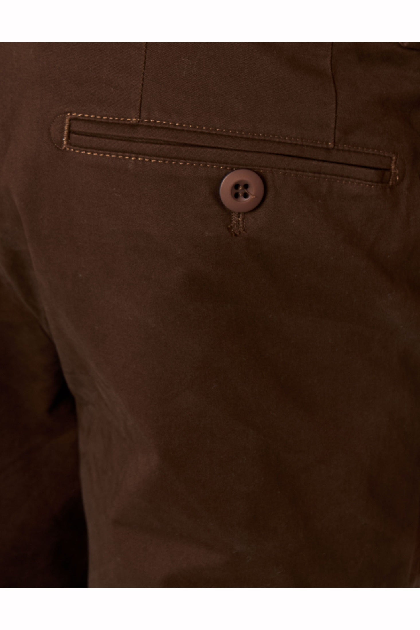 DARK BROWN MENS STRETCH COTTON SMART CHINOS
