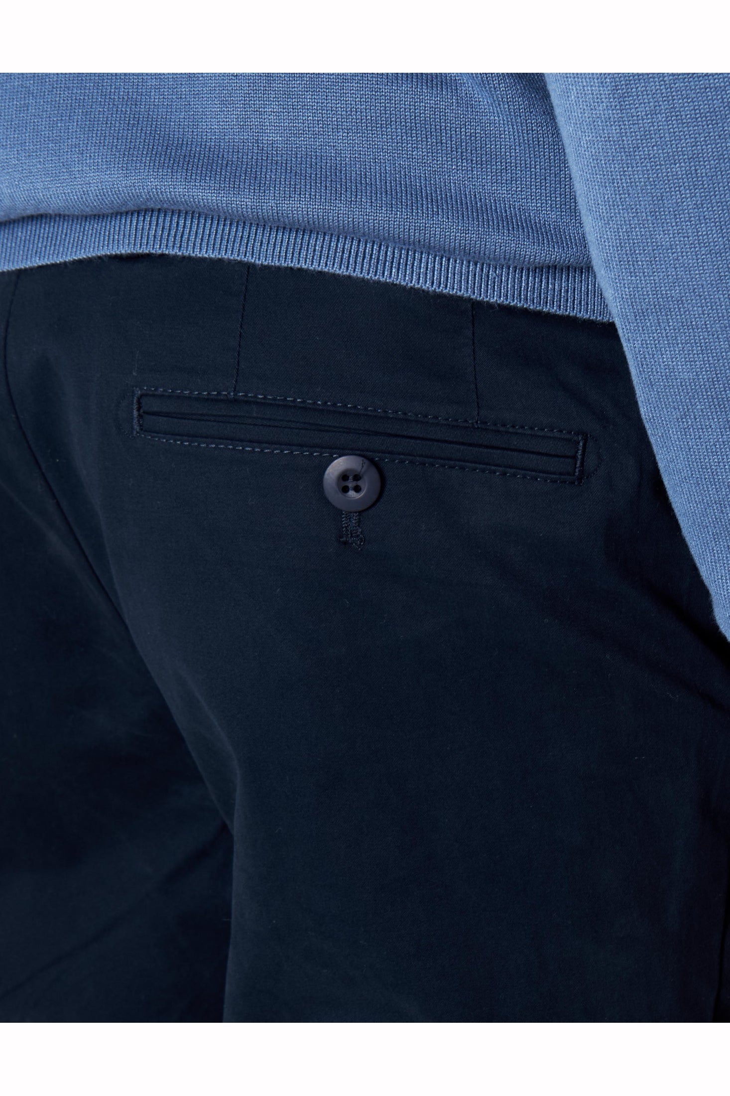 DARK NAVY BLUE MENS STRETCH COTTON SMART CHINOS