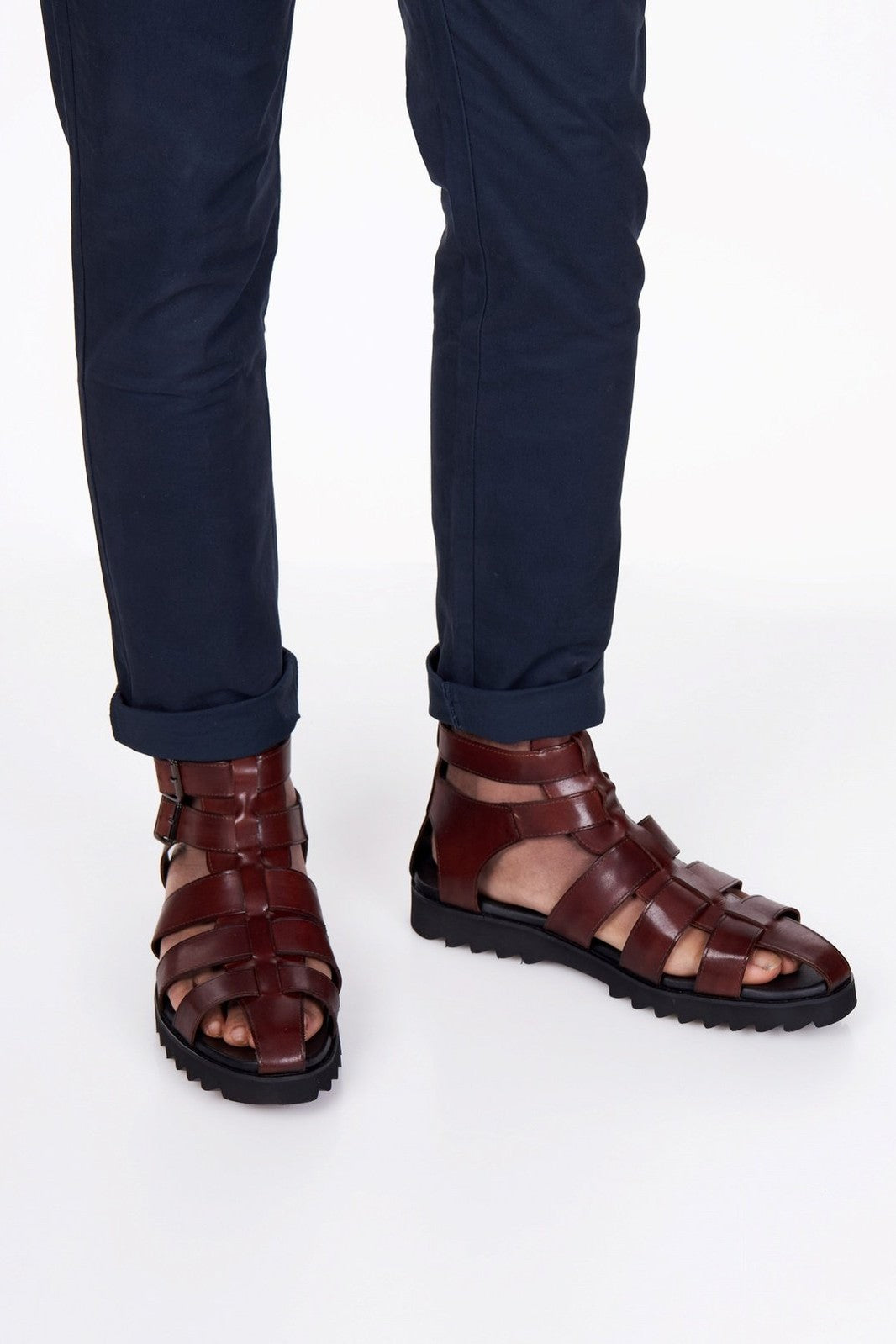 Men's Tan Leather Sandals