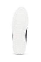 Men’s Navy Faux Leather Slip-On Trainers Sartorial Shoes