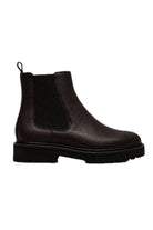Men’s Brown Grain Leather Lightweight Chunky Sole Chelsea Boots Sartorial Shoes