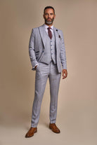CARIDI - SLIM FIT SKY BLUE BLAZER CAVANI