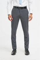 Cavani Bond Men’s Charcoal Wool Rich Tailored Trousers CAVANI