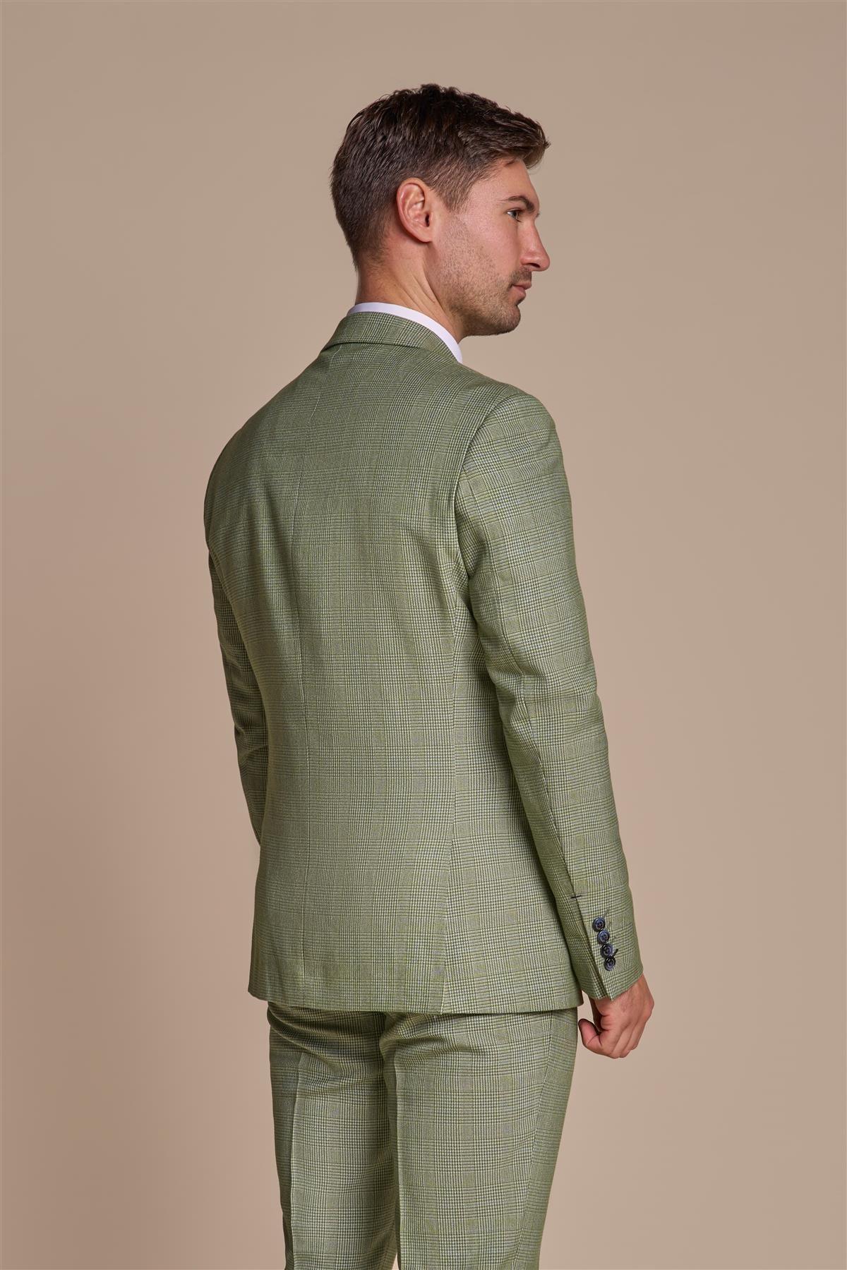 CARIDI - SLIM FIT SAGE BLAZER CAVANI