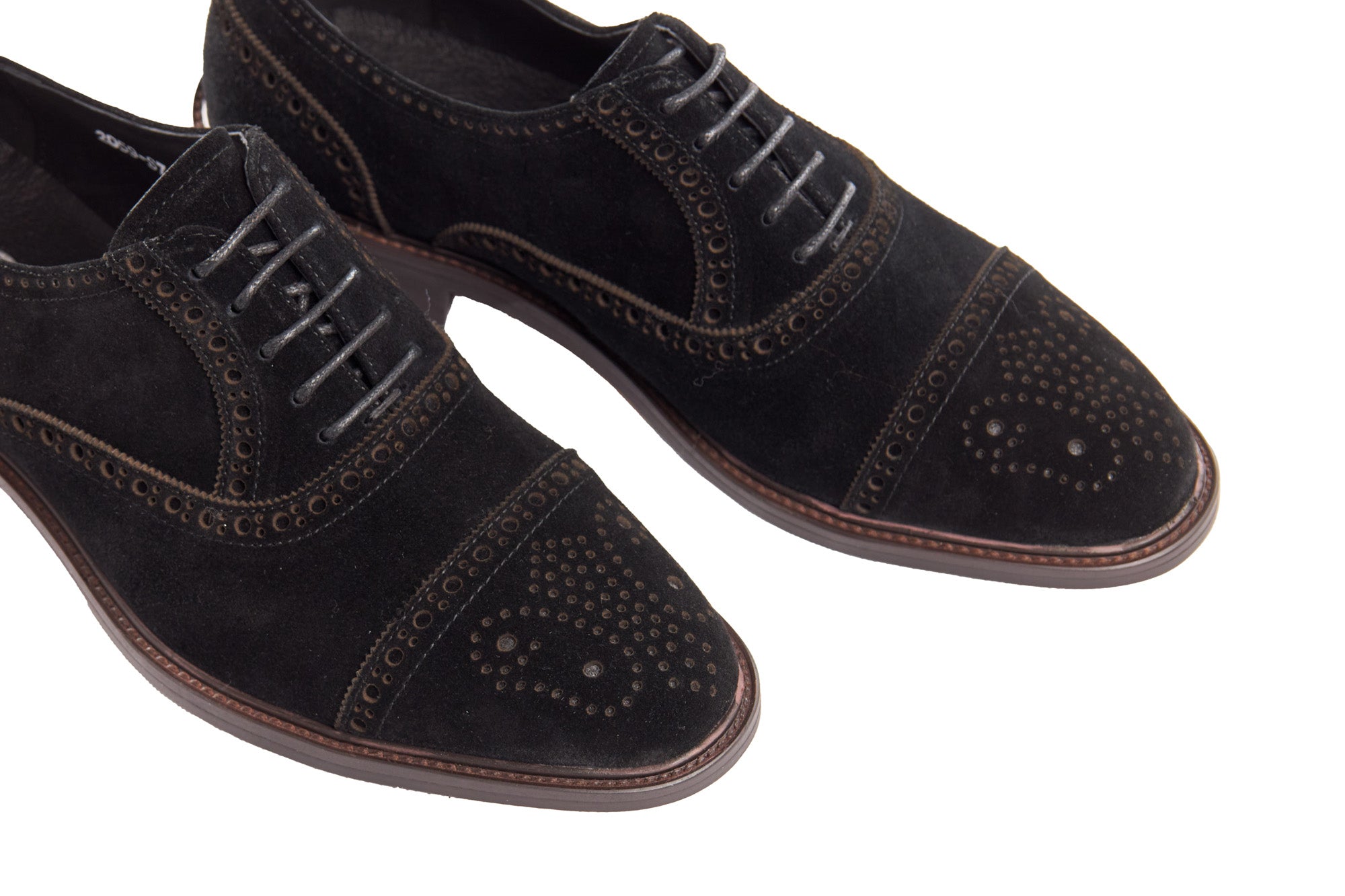 BLACK SUEDE BROGUE