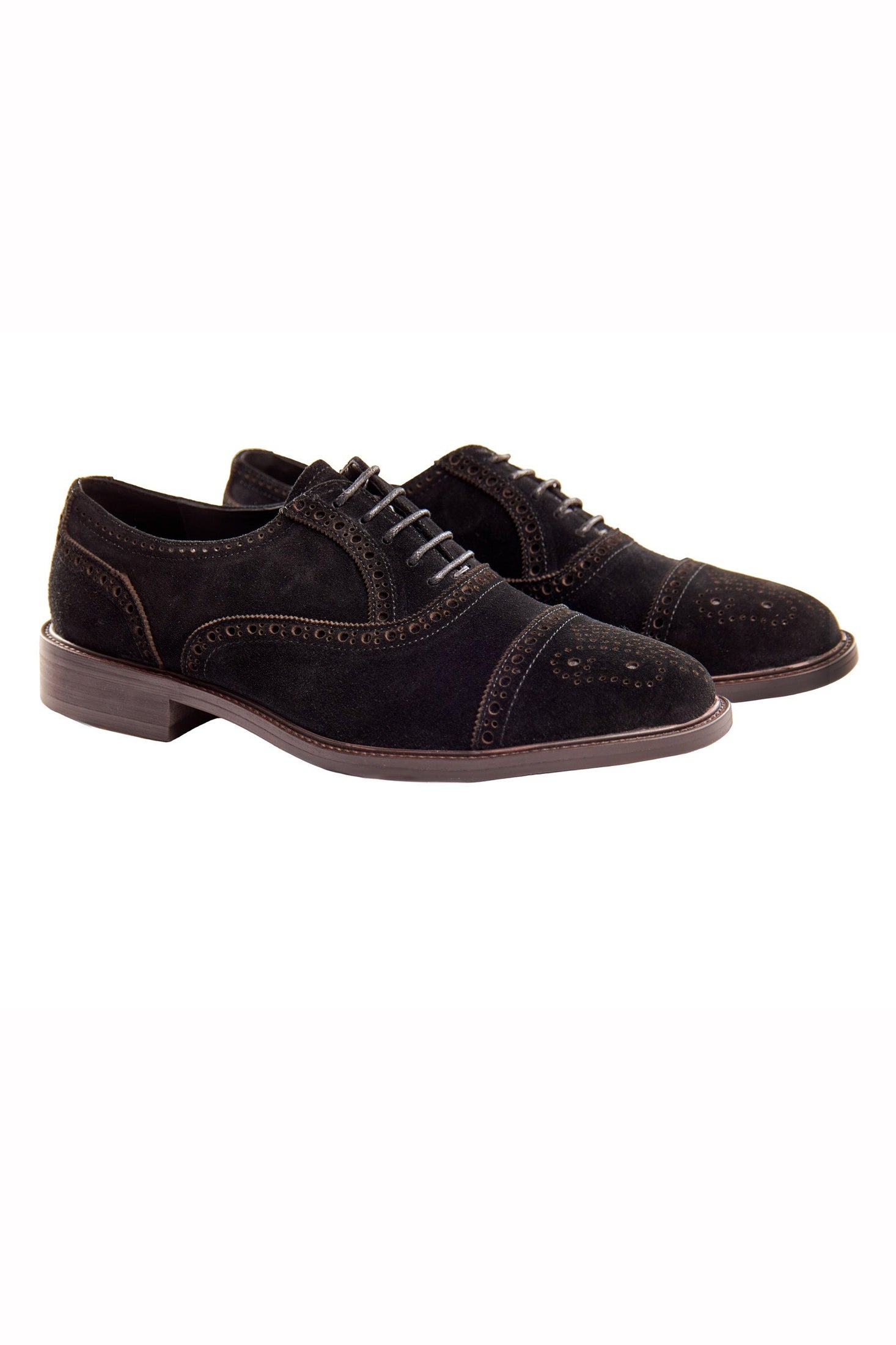 BLACK SUEDE BROGUE