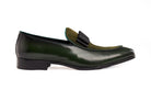 GREEN SUEDE LEATHER BOW TIE LOAFER