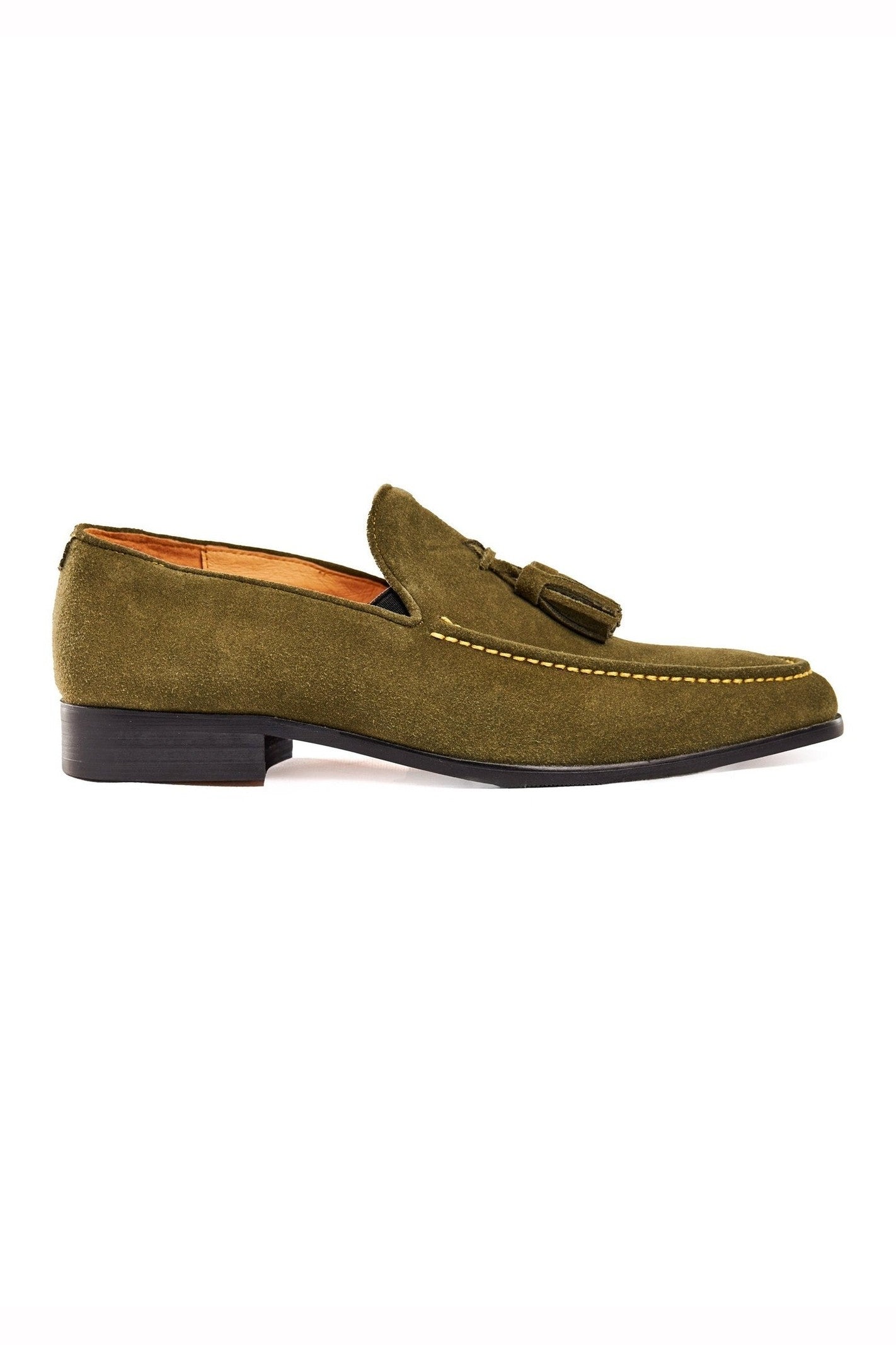 GREEN SUEDE TASSEL LOAFER