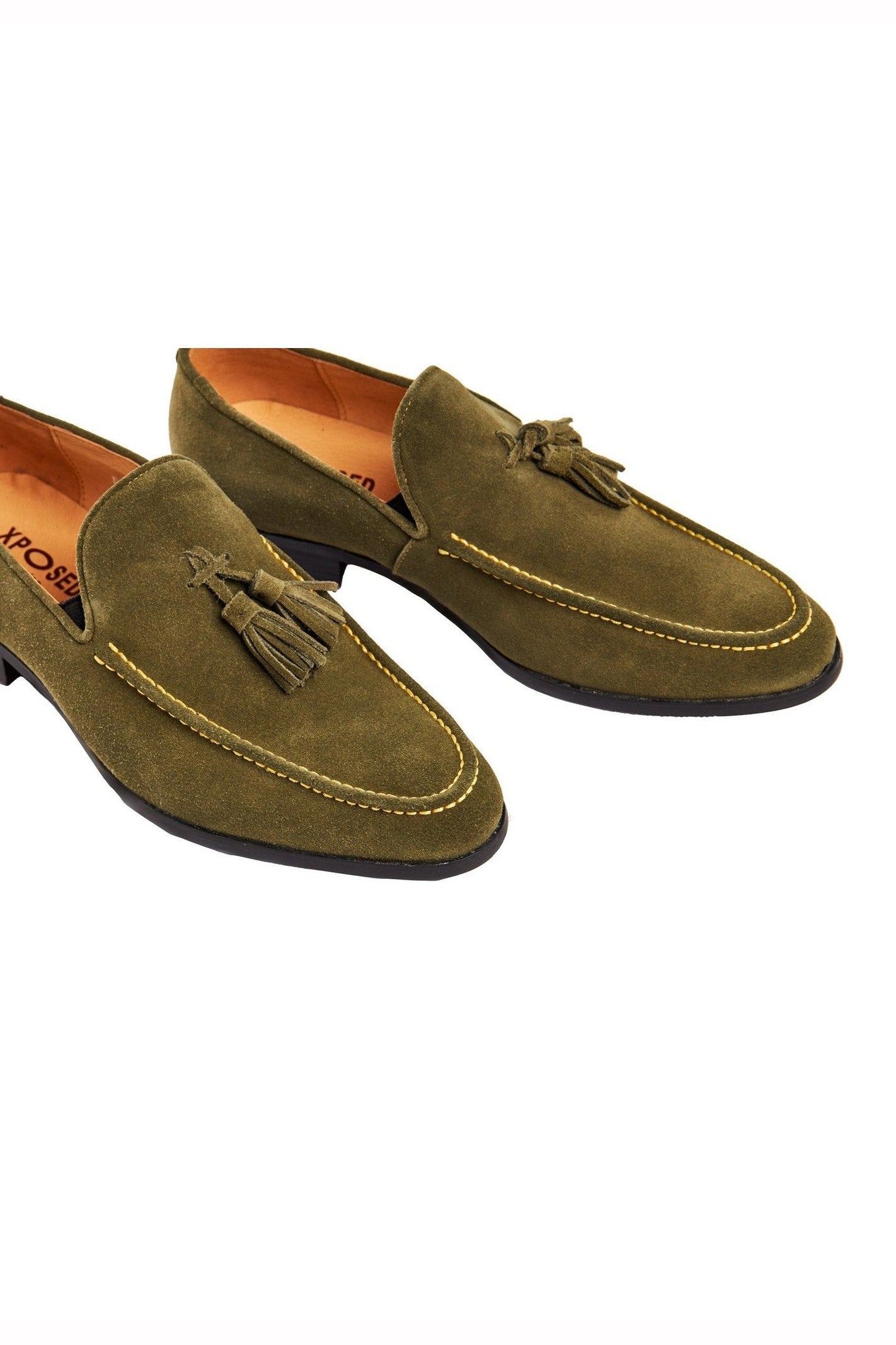 GREEN SUEDE TASSEL LOAFER