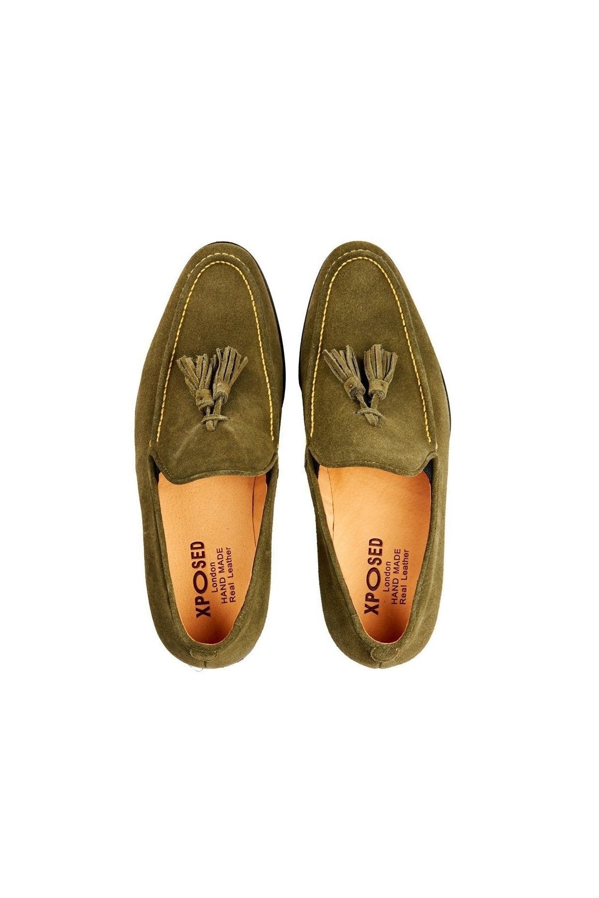 GREEN SUEDE TASSEL LOAFER