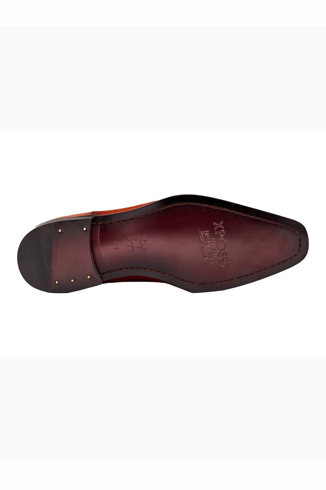 BROWN LEATHER OXFORD BROGUE SHOES