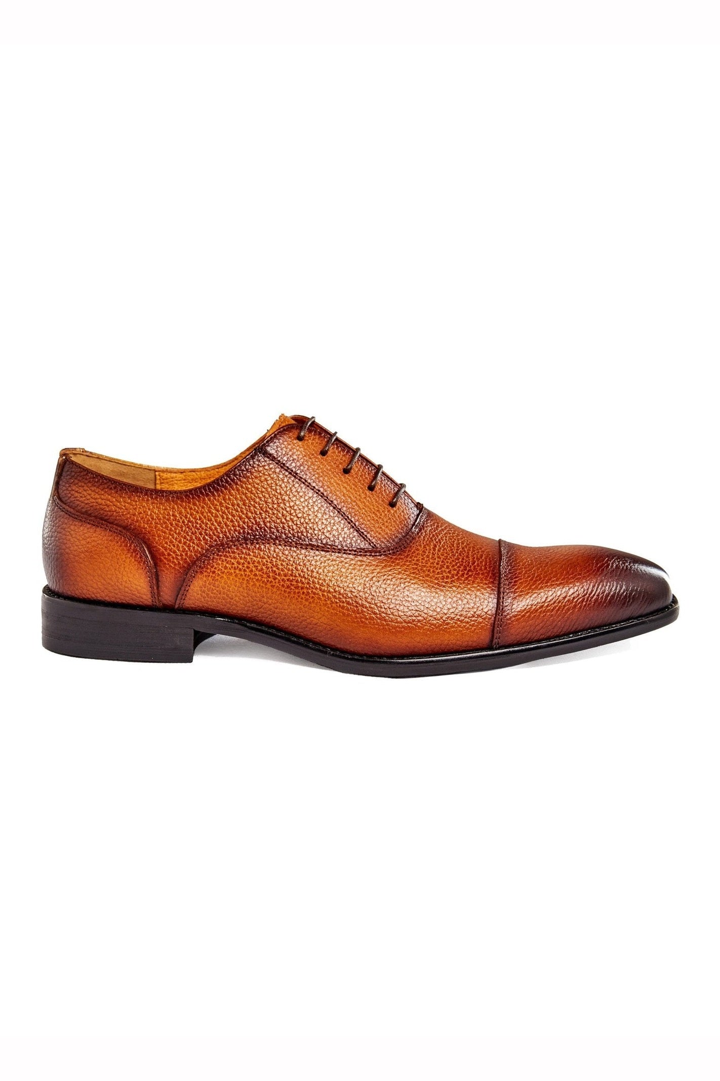 BROWN LEATHER OXFORD LACE UP SHOES