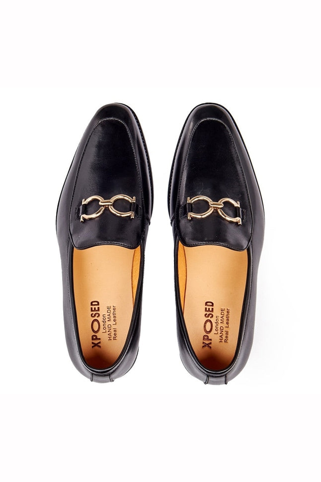 SNAFFLE BIT LOAFERS IN BLACK