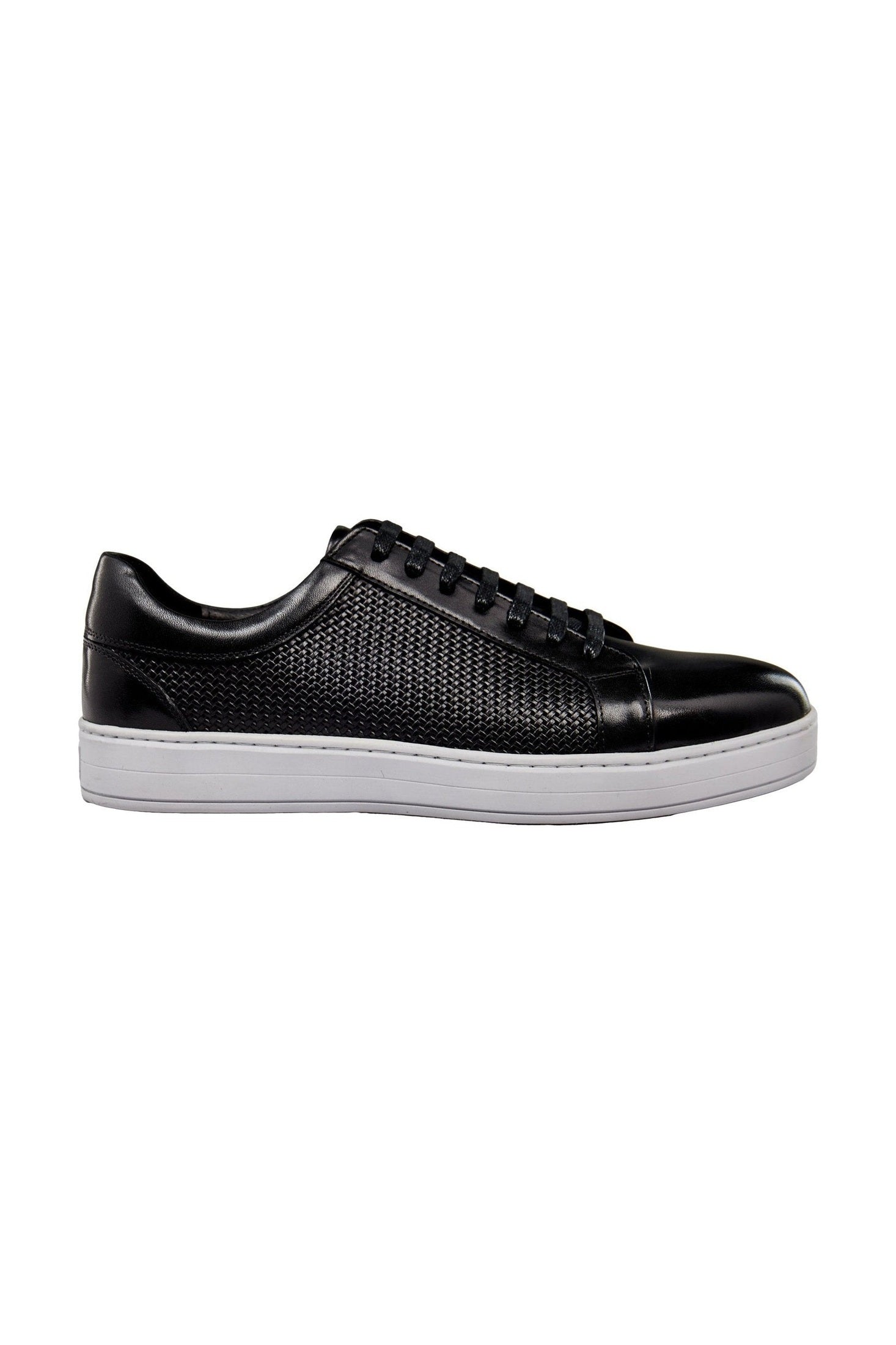 BLACK LEATHER SNEAKERS
