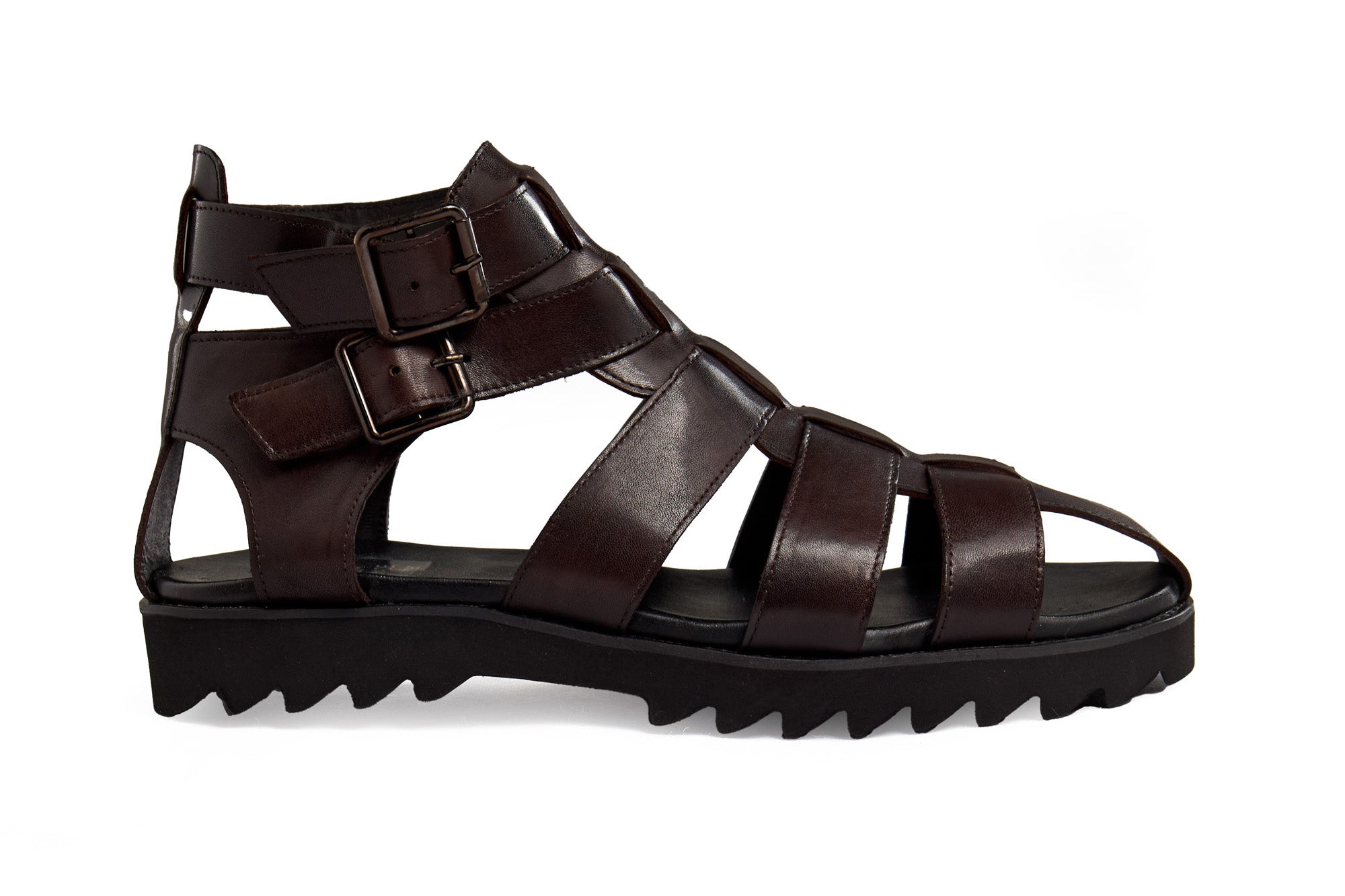 BROWN STRAP SANDALS