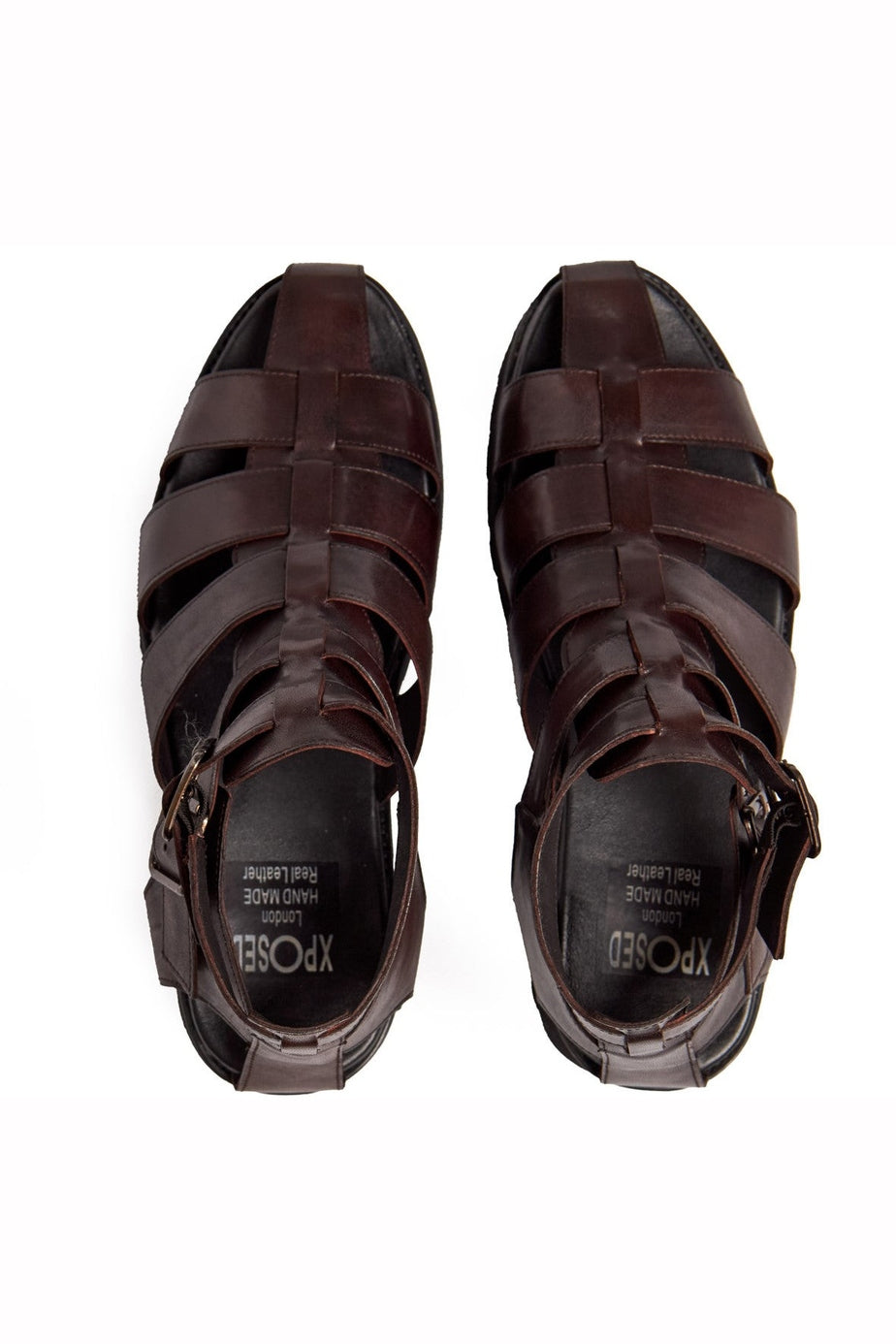 BROWN STRAP SANDALS