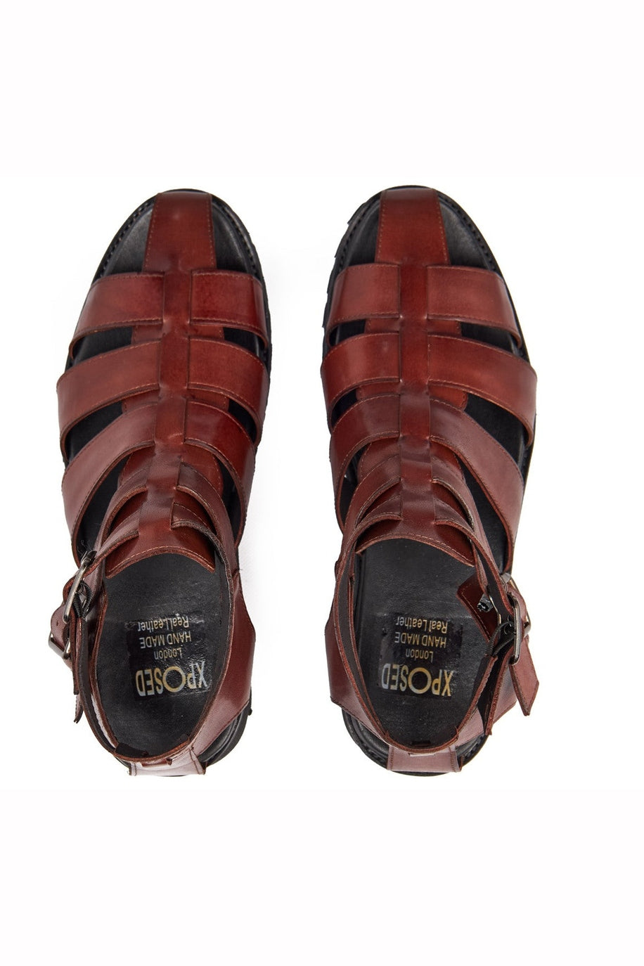 TAN STRAP SANDALS XPOSED London