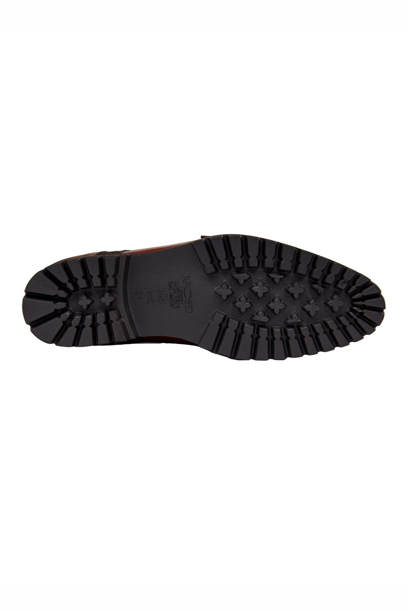 BROWN LEATHER & SUEDE DOUBLE MONK SHOES