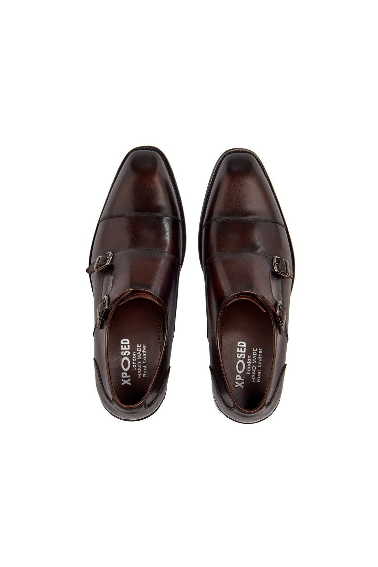 BROWN DOUBLE MONK SHOES