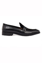 BLACK LEATHER & SUEDE MONK SHOES XPOSED London
