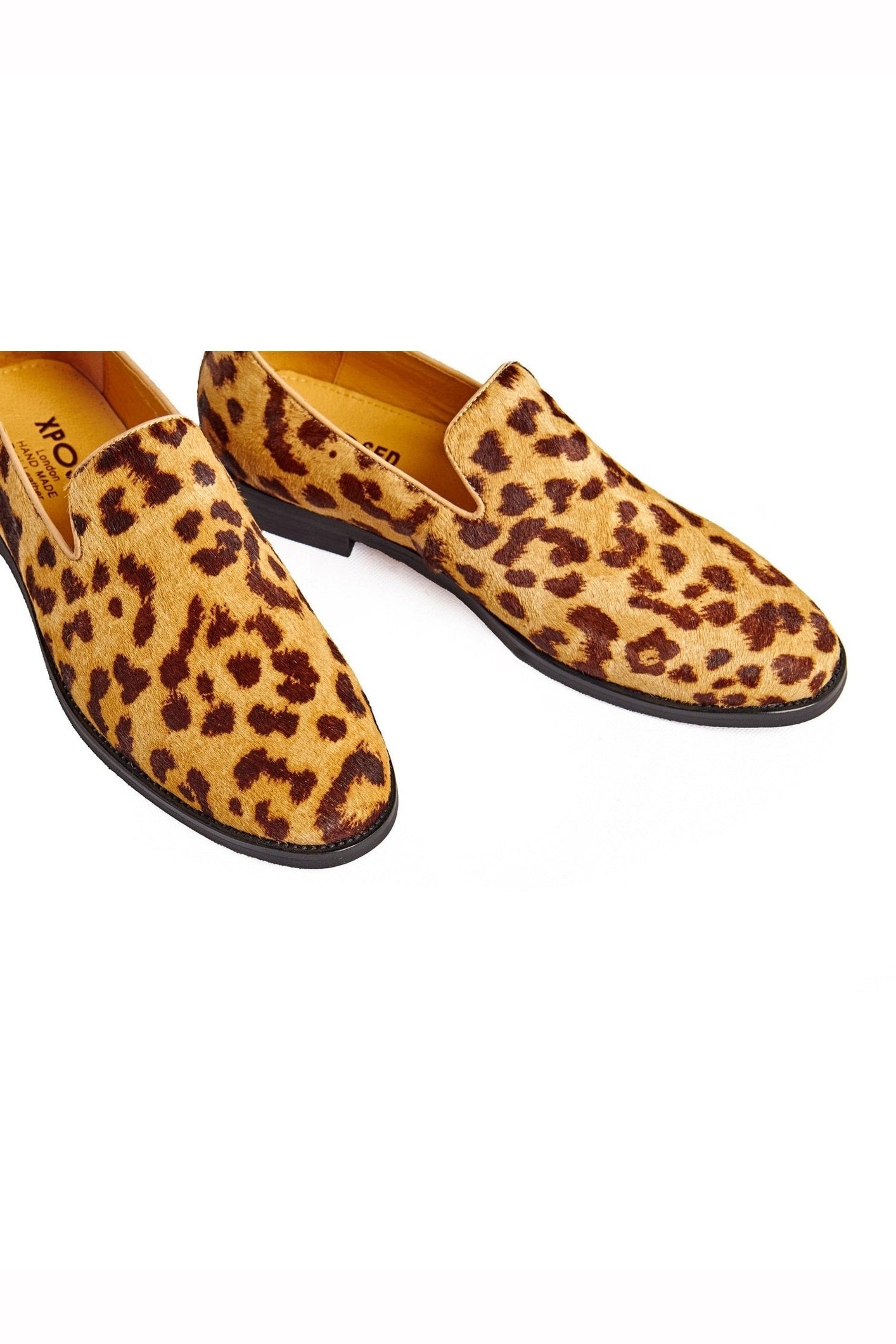 LEOPARD PRINT LEATHER LOAFERS
