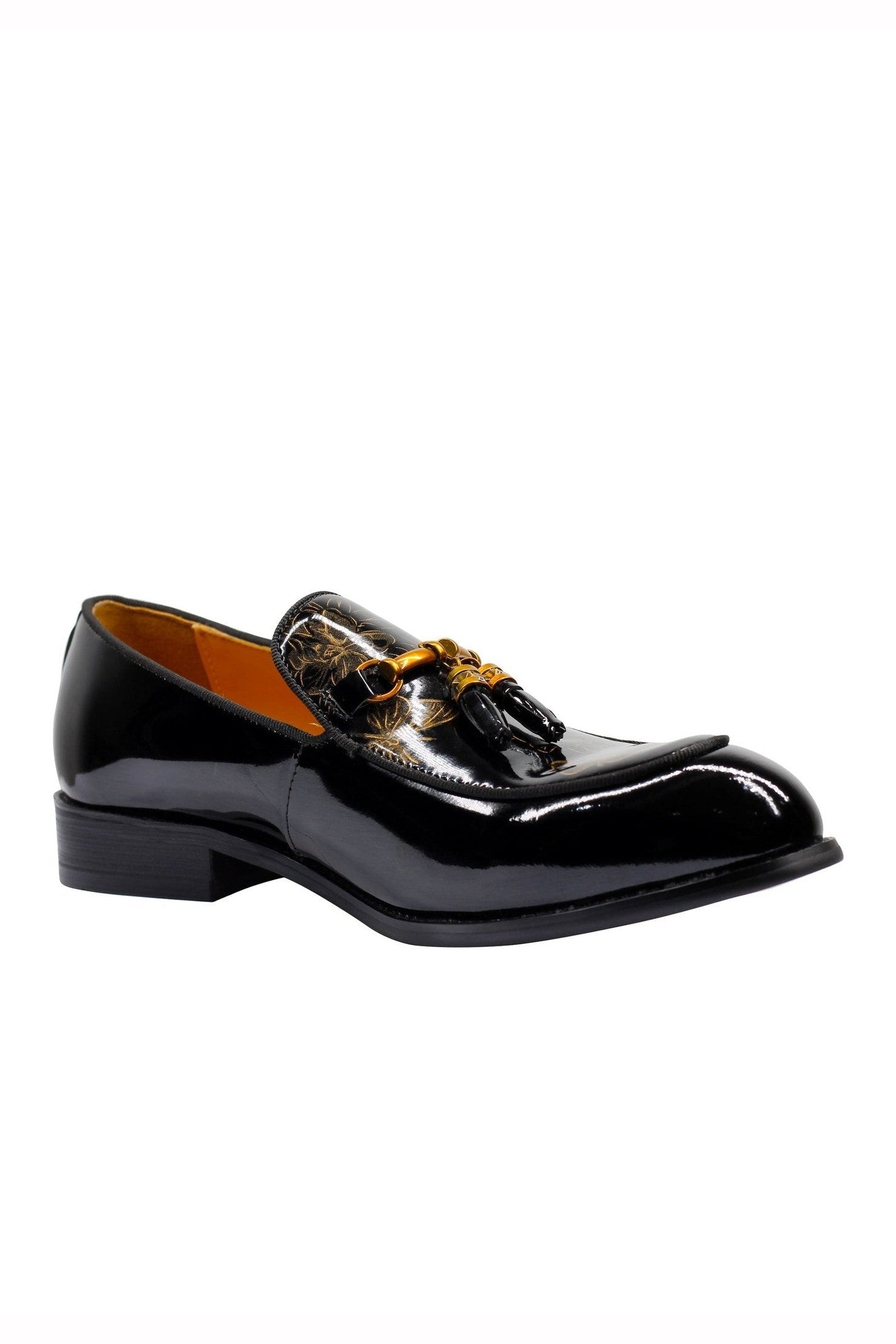 BLACK PATENT TASSEL LOAFER