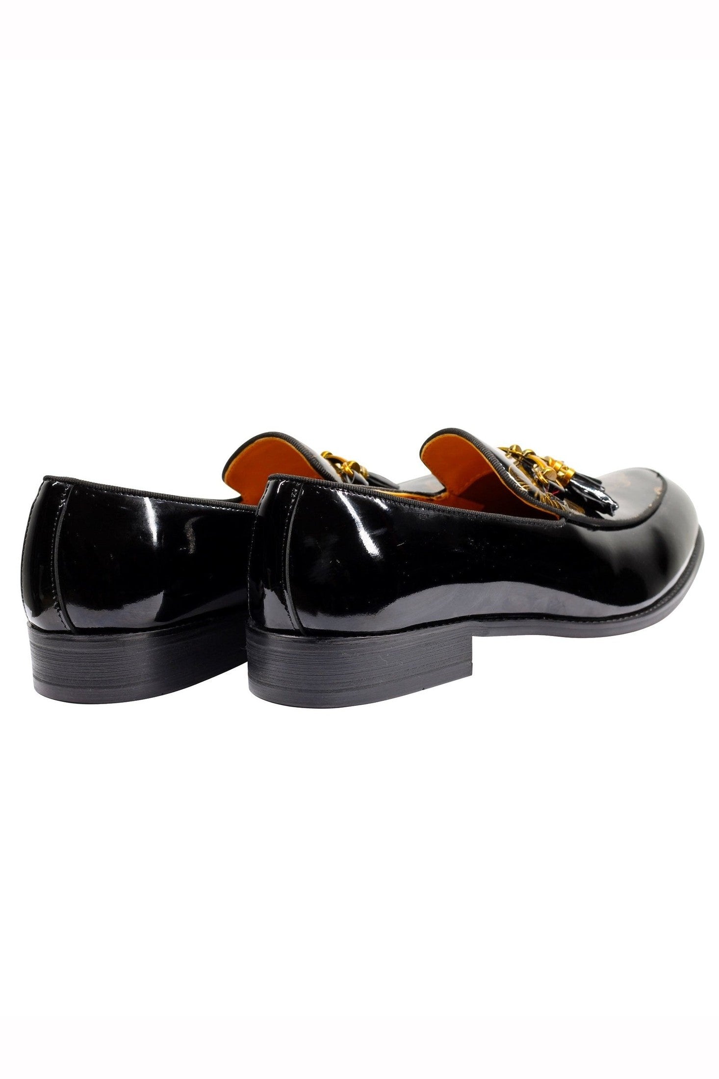 BLACK PATENT TASSEL LOAFER
