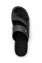 Men's Handmade Black Real Leather Toe Loop Sandals Sartorial Shoes