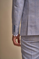 CARIDI - SLIM FIT SKY BLUE BLAZER CAVANI