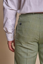 CARIDI CHECK TROUSER SAGE CAVANI
