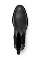 Men’s Black Grain Leather Chelsea Boots Lightweight Chunky Sole Sartorial Shoes